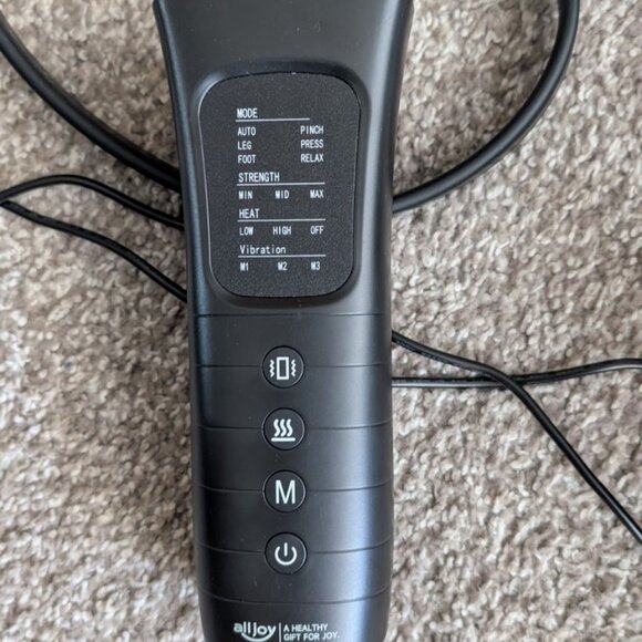 barely used AllJoy AJFLM22 Black 24W Air Compression Full Leg Massager L & R leg - Picture 5 of 5